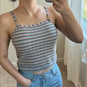 Chanel Cashmere crop tank. XS